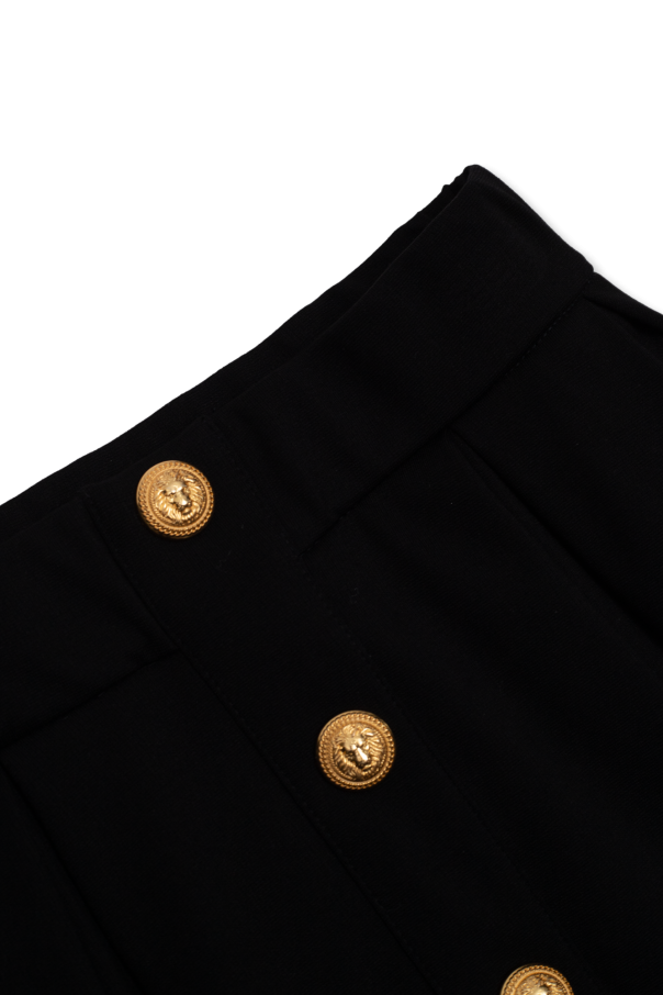 Balmain Kids Skirt with decorative buttons