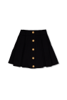 Balmain check-print pleated skirt