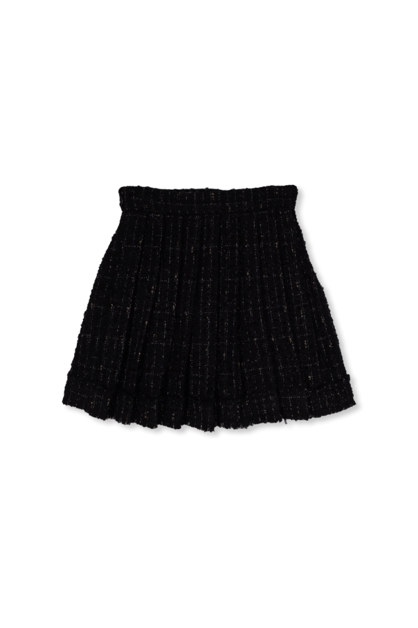 IetpShops Australia - Black Pleated skirt Balmain - Balmain logo