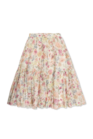 Falda con estampado floral