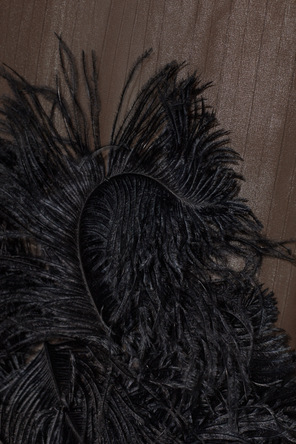 The Attico Skirt with ostrich feathers
