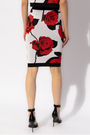 Balmain Floral Motif Skirt