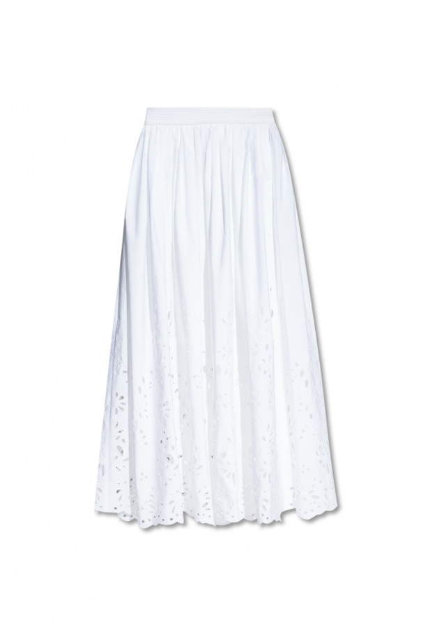 Chloé Bawełniana spódnica z ażurowym wzorem