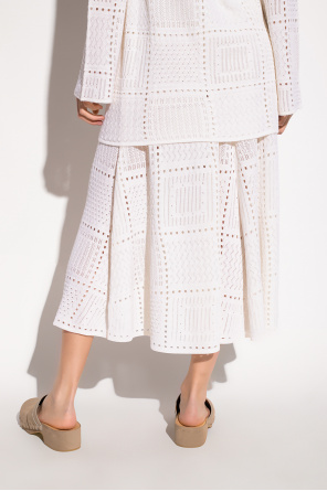 Chloé Openwork knitted skirt