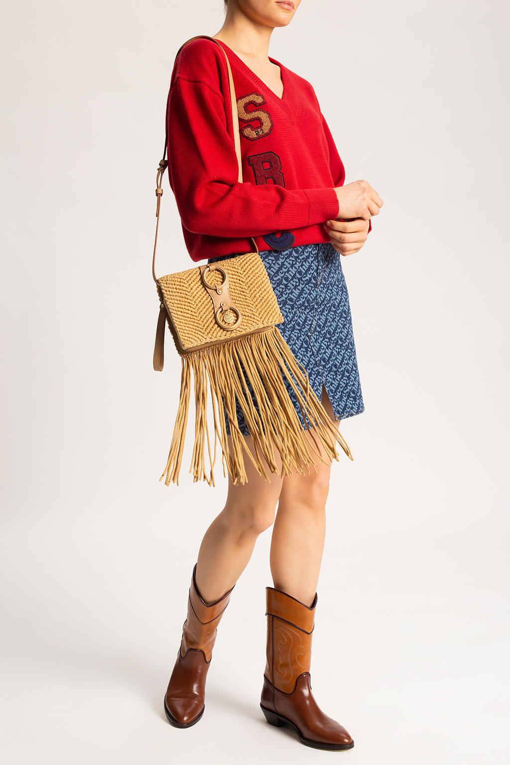 See By Chloé Denim skirt with logo