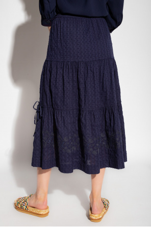 See By Chloé Embroidered cotton skirt