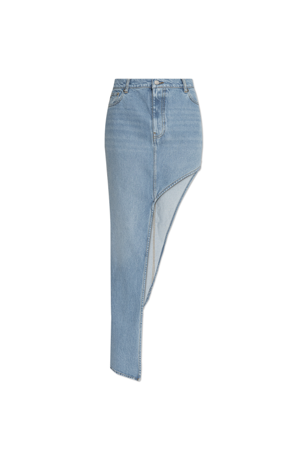 Coperni Asymmetrical denim skirt