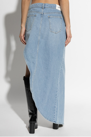 Coperni Asymmetrical denim skirt