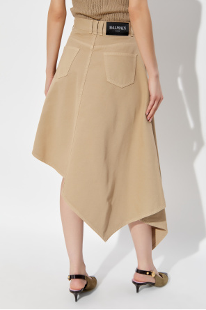 Balmain Asymmetrical Cut Skirt