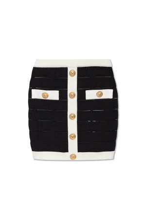 Skirt with decorative buttons od Balmain