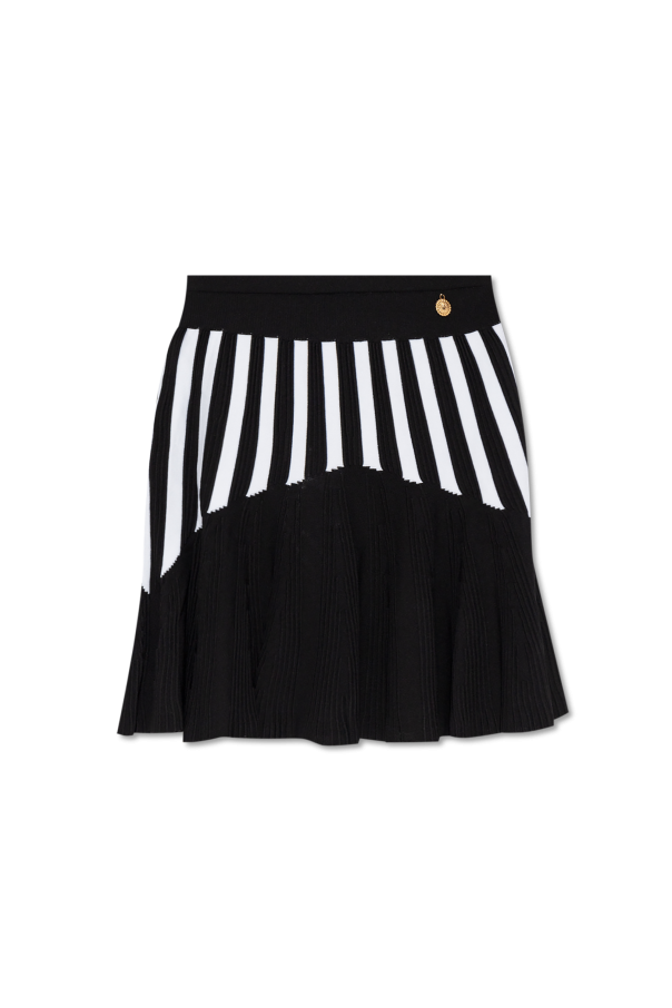 Balmain Striped Pattern Skirt