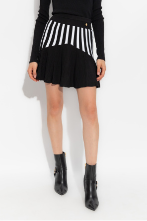 Balmain Striped Pattern Skirt