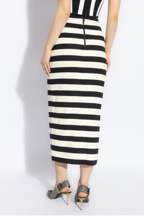 Balmain Striped pattern skirt