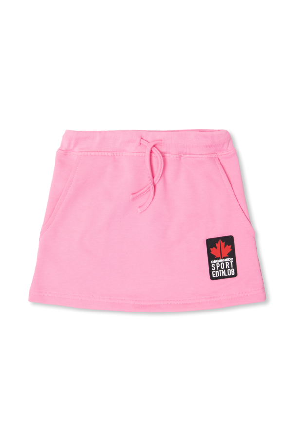 Skirt with logo patch od Dsquared2 Kids