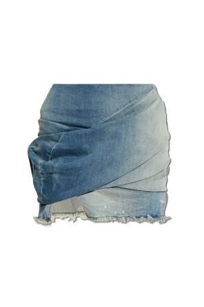 Falda vaquera draped mini od Rick Owens DRKSHDW