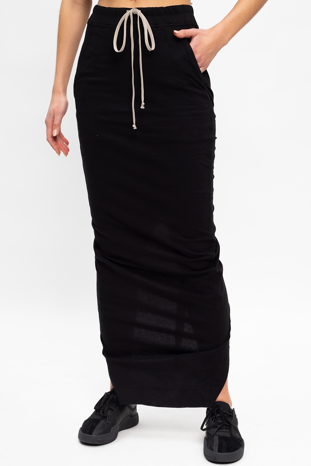 Rick Owens DRKSHDW Cotton Long Skirt in Black Womens Clothing Skirts Maxi skirts 