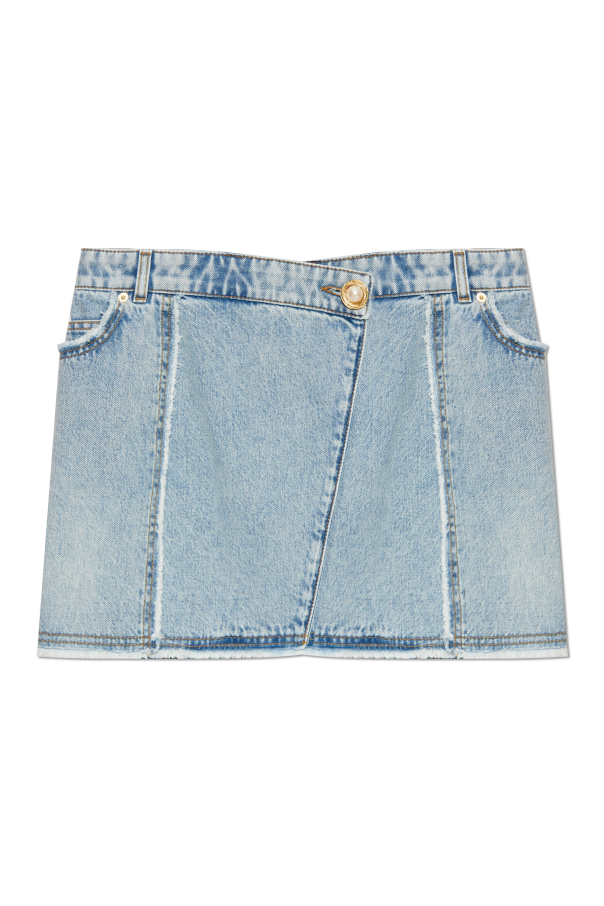 Balmain Denim skirt with vintage effect