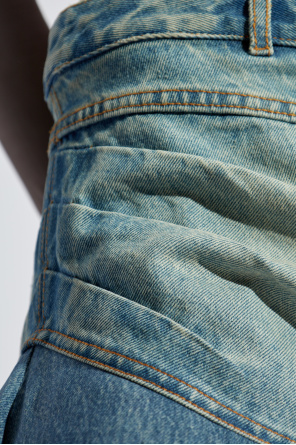 Balmain Falda de corte asimétrico