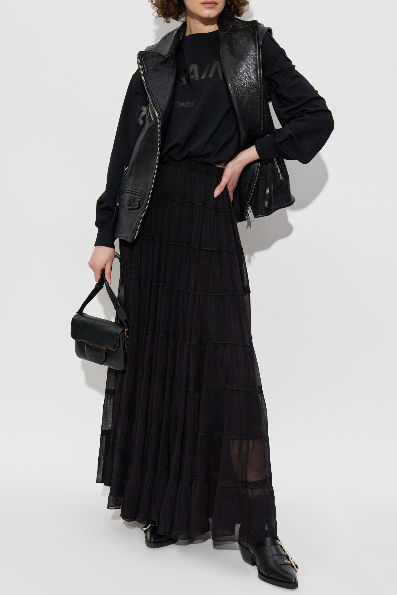 Black Skirt Eva AllSaints - Vitkac GB