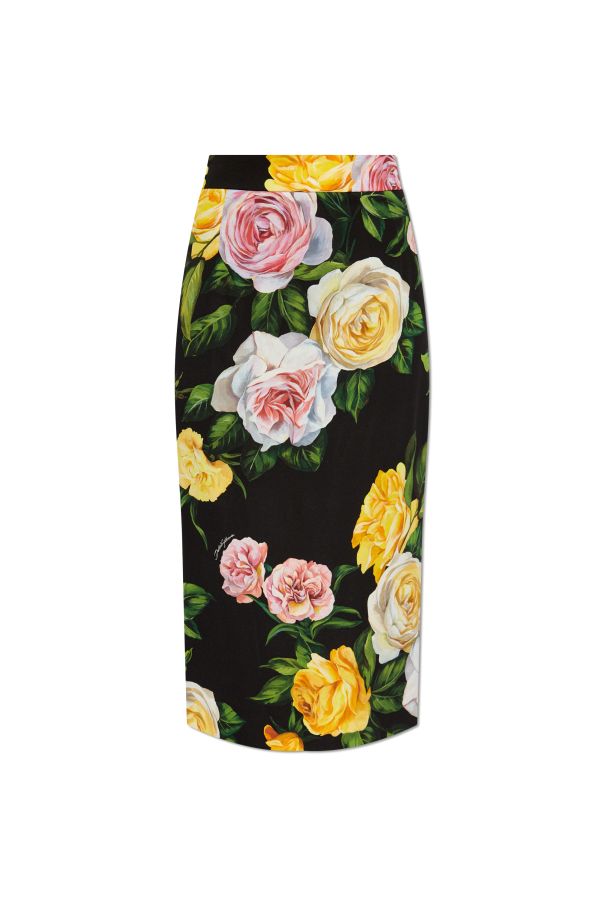 Silk skirt with floral motif, zdjęcie 1 Silk skirt with floral motif od Dolce & Gabbana