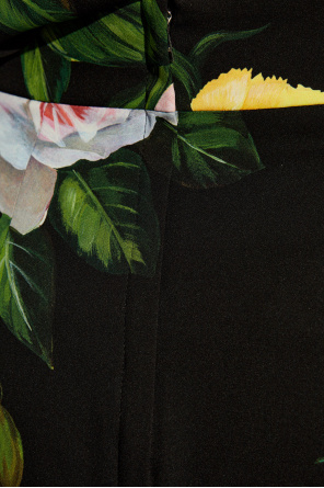Dolce & Gabbana Silk skirt with floral motif
