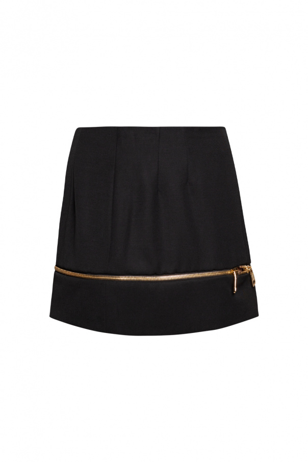 Dolce & Gabbana Kids mit Kristallverzierung Schwarz Wool skirt