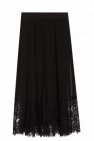 Dolce & Gabbana Pleated skirt with lace trim
