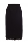 Dolce & Gabbana MĘŻCZYŹNI BUTY KLAPKI Lace trim pencil skirt