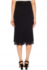 Dolce & Gabbana MĘŻCZYŹNI BUTY KLAPKI Lace trim pencil skirt