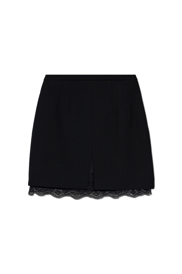 Wool Skirt with Lace Elements od Dolce & Gabbana