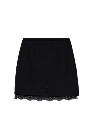 Wool Skirt with Lace Elements