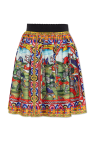 Dolce & Gabbana MULTICOLOUR Silk skirt with 'Caretto' pattern