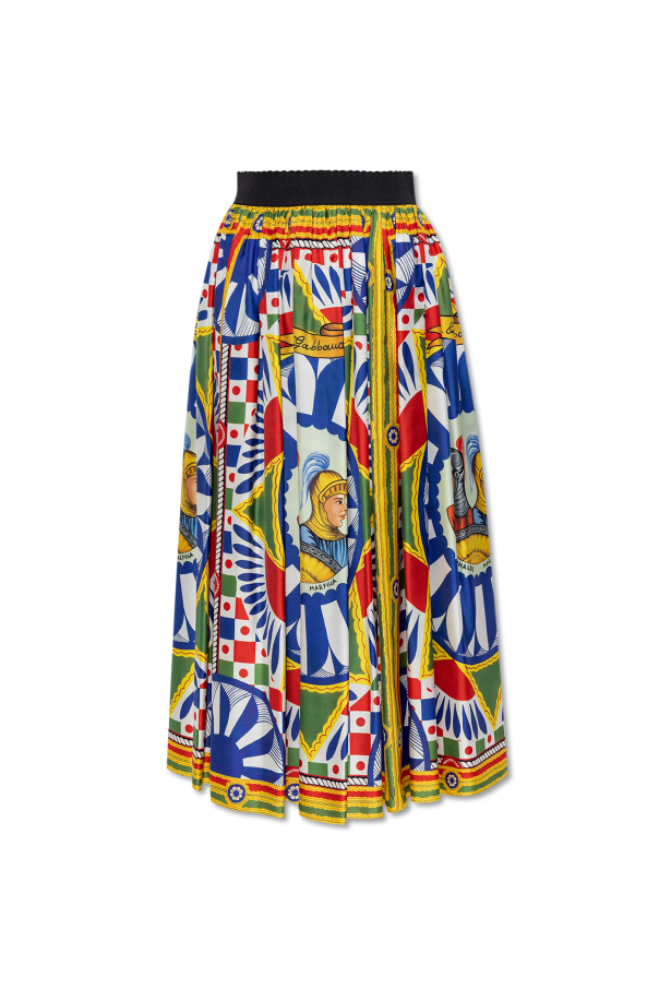 Dolce & Gabbana Silk skirt with Carretto pattern