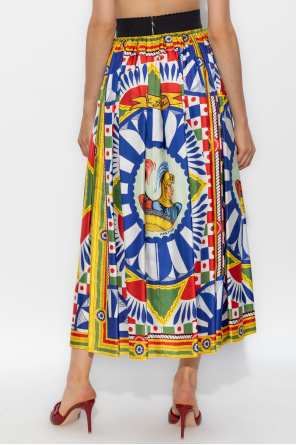 Dolce & Gabbana Silk skirt with Carretto pattern