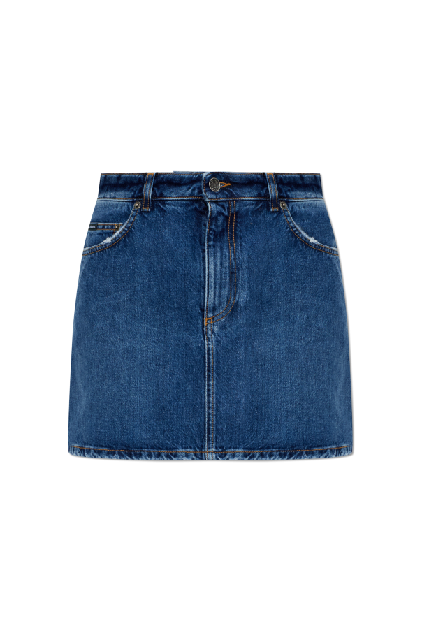 Denim skirt with 