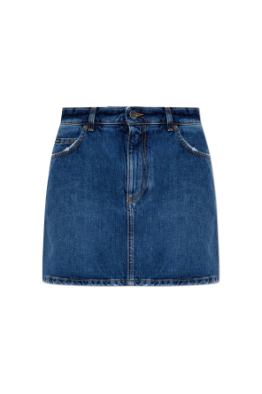 Denim skirt with 