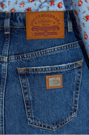Dolce & Gabbana Falda vaquera con efecto 'vintage'