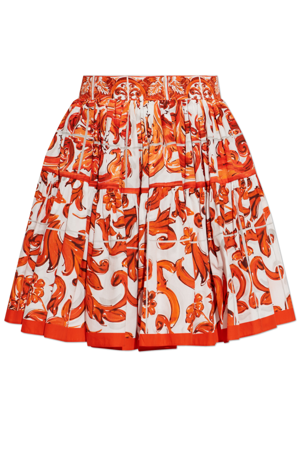 Skirt with 'Majolica' print od Dolce & Gabbana