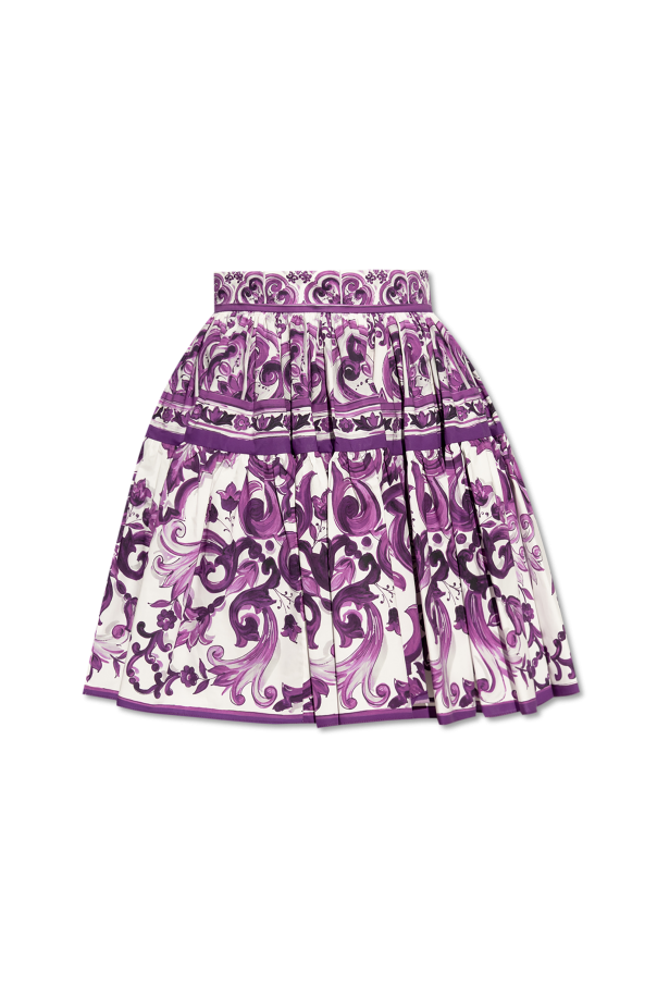 Skirt with 'Majolica' print od Dolce & Gabbana