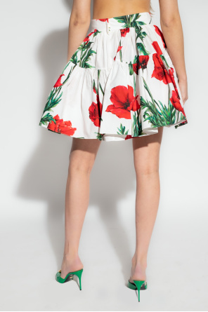 dolce stretch-cotton & Gabbana Skirt with floral motif
