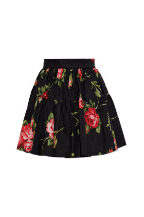 Skirt with floral motif