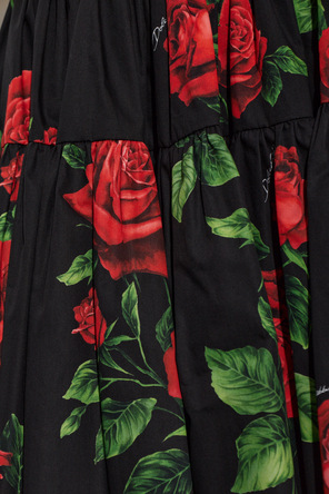 Dolce & Gabbana Cotton skirt with floral motif