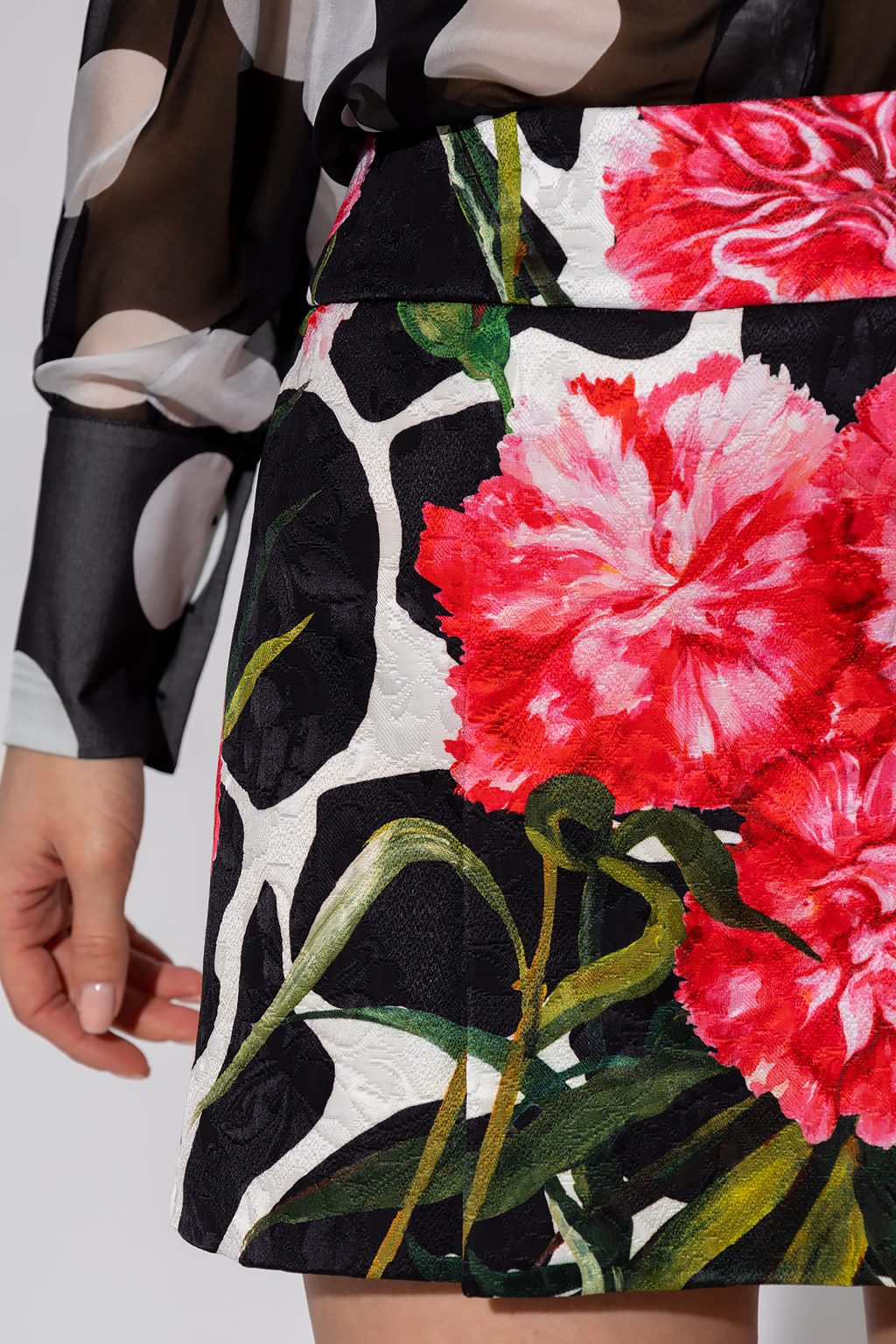 Dolce gabbana штаны джинсы Skirt with floral motif