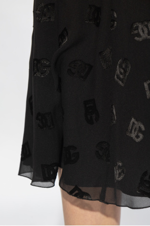 Dolce floral-print & Gabbana Monogrammed skirt
