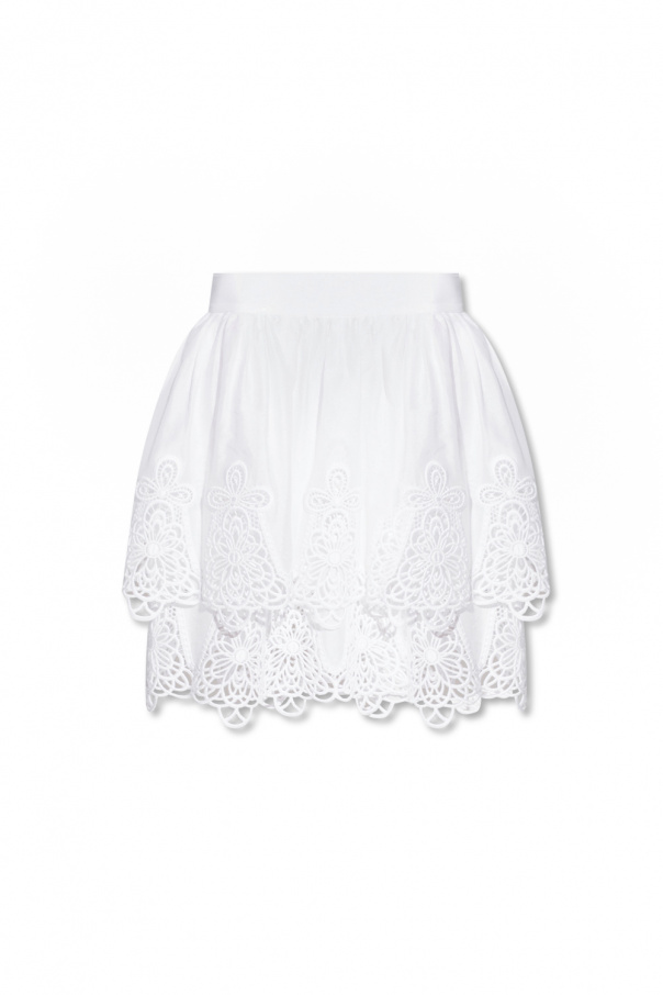 dolce corset & Gabbana paint splatter track pants Openwork skirt