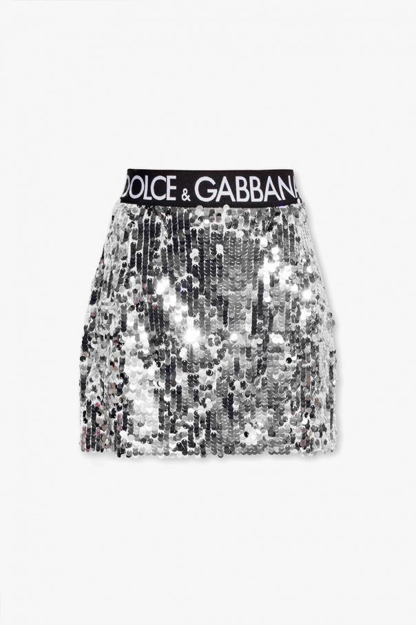 dolce gabbana double breasted tweed blazer Sequin skirt