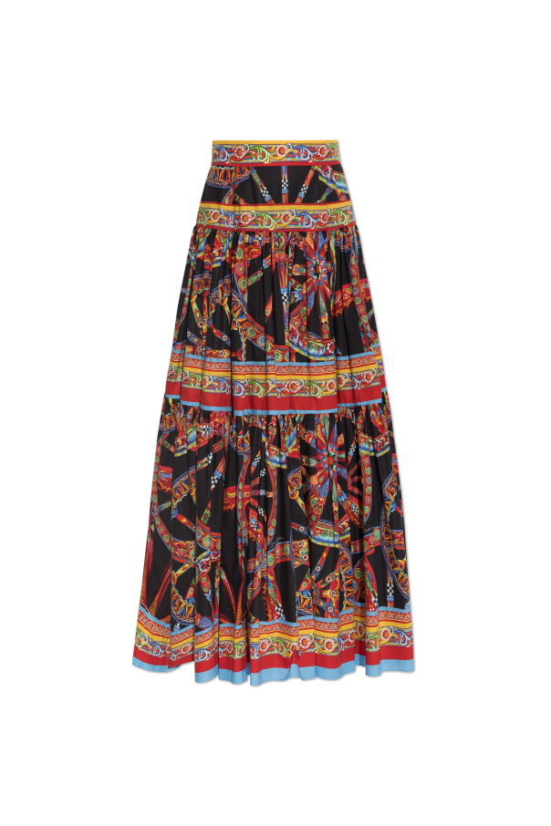 Skirt with 'Carretto' print od Dolce & Gabbana