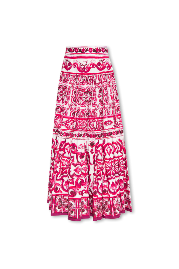 dolce gabbana belted trench coat item Patterned skirt