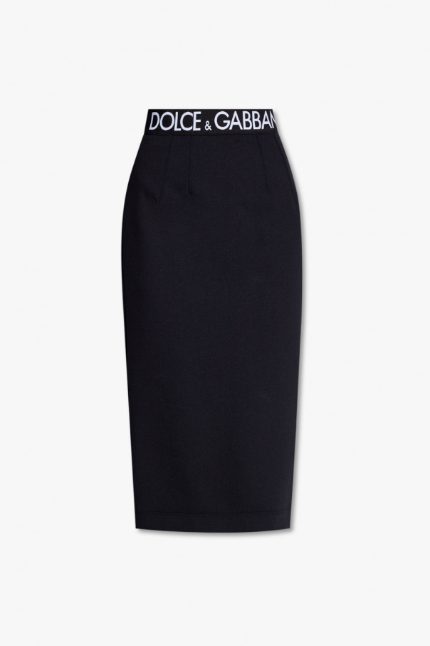 Dolce&gabbana-оригинал мужское пальто Pencil skirt with logo