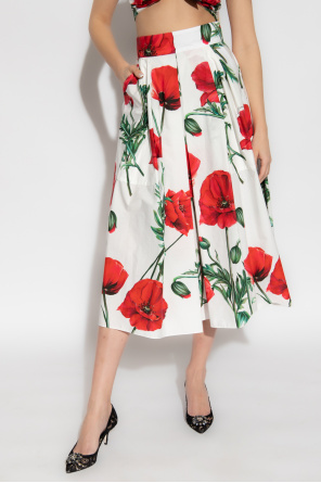 Dolce & Gabbana DG crown-embroidered slim-fit jeans Spódnica z motywem kwiatowym